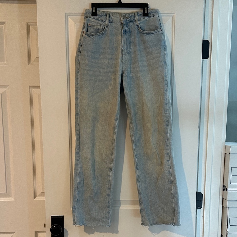 Zara Women's Light Blue Straight Leg Jeans
